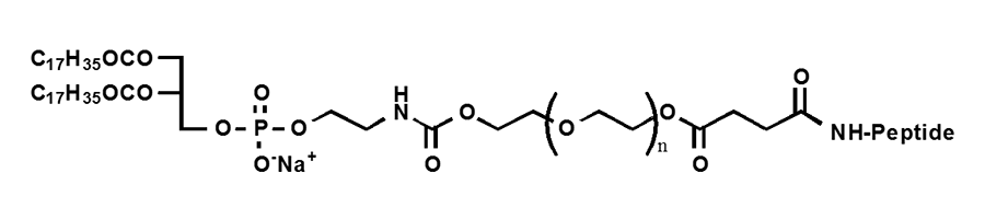 Peptide-Binded PEG lipid